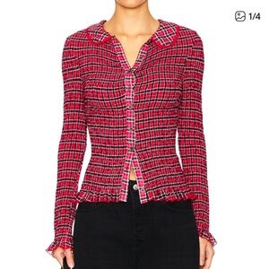 Free People Caught A Feeling Cardi Red blouse Size Small